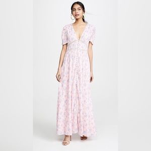 LoveShackFancy Pastel Floral Maxi Dress